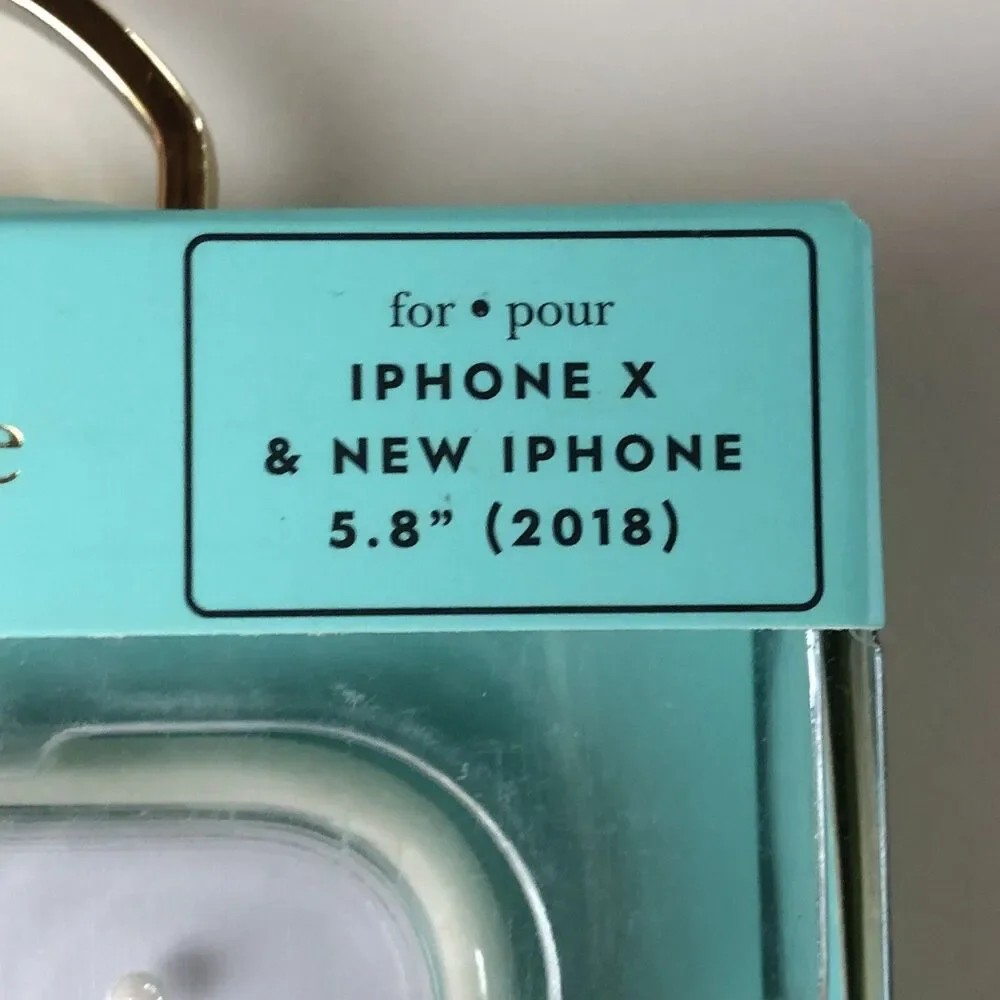 Kate Spade Defensive Hardshell Clear With Gems Case for iPhone XS and X  New